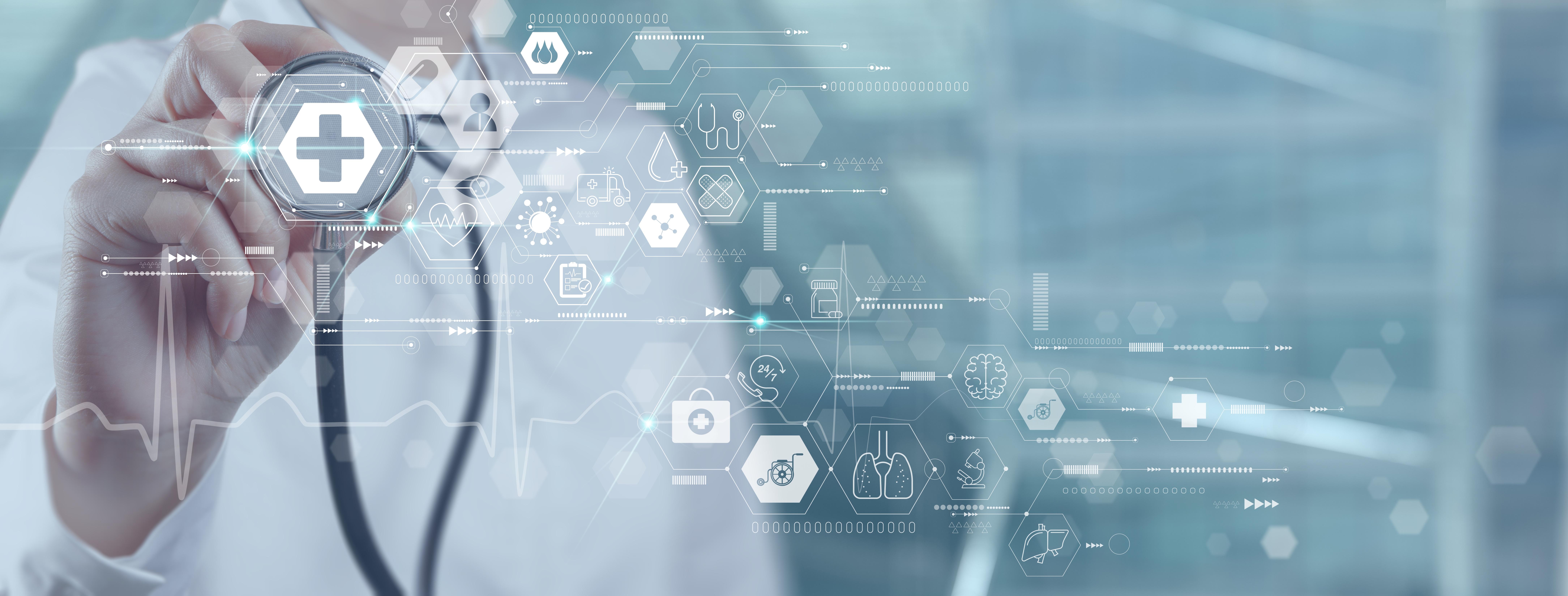 Stetoscoop en mediche tekens